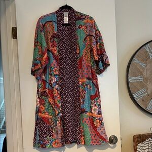 Chico's Colorful Patchwork Kimono